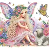 Pintura Diamante Bordas Brancas Pequenas Full Diamond Transfronteiriço Pacote de Material de Moldura DIY Feito à Mão Adesivo de Pedras Preciosas Cartoon Ponto Cruz