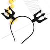 Acessórios de Cabelo de Halloween Tecido Feminino Estilo Escuro Aro de Cabelo Personalizado Grampo de Cabelo Engraçado para Festa Adereços Tiara Fofa de Abóbora