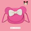 Bolsa Infantil Feminina Fofa Transversal Pequena Bolsa de Menina Pequena Porta-Moedas da Bebê com Laço da Moda