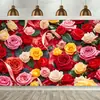 Tecido de Fundo para Decoração de Casamento Novo Estilo Chinês, Tecido de Fundo Novo para Encontro de Dia dos Namorados Transfronteiriço, Tecido de Parede de Flores para Banquete de Noivado