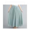 42 colores en stock Falda Japonesa Lotte Explosiva talla grande de Algodón y Lino Cintura Elástica Lino Color Sólido Corte A Largo