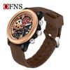 Reloj de Cuarzo Ofns con Calendario, Esfera Moderna y Creativa, Manecillas Luminosas, Reloj Deportivo Sumergible para Hombre al por Mayor