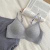 Ropa Interior sin Marcas para Mujer con Reunión de Pecho Pequeño Copa Fija Aterrizaje Soporte de Tira de Jalea Líquida Tuomei Superior Espalda de Sujetador