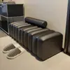 Banco para Trocar de Sapato para Hall de Entrada, Sala de Estar de Apartamento Pequeno, Banco Sofá Longo para Uso Doméstico, Banco Longo Personalizado, Apoio para os Pés Antiderrapante de Couro com Patas de Gato