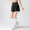 Shorts Esportivos Anti-Exposição de Cintura Alta para Mulheres, Calças de Yoga Soltas Emagrecedoras, Roupa Exterior Anti-Exposição para Corrida, Calças Fitness para Mulheres, Verão