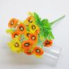 5 Cabezas de Narciso, Crisantemo Pequeño, Decoración de Piso para el Hogar, Flores Artificiales, Venta al por Mayor de Comercio Exterior Transfronterizo, Ramo Simulado para Celebraciones de Boda