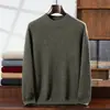 Suéter de cachemira para hombre con cuello semi-alto, de doble hebra, engrosado, adecuado para uso business casual, suéter de cachemira versátil de punto para estudiantes jóvenes y de mediana edad