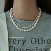 Collar de perlas francesas para mujer, estilo nicho, de alta gama, combinable con todo, cadena de clavícula, nuevo collar de suéter 2024