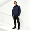 Jaqueta grossa com gola alta acolchoada de algodão para comércio exterior masculino, cardigã com zíper para outono e inverno, casaco de algodão quente, disponível em várias cores, peça externa casual