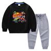 Nova coleção primavera e outono 2023 roupas infantis transfronteiriças suéter infantil calça conjunto de duas peças de desenho animado macacão de algodão de manga longa para bebê