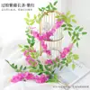 Flores Falsas de Glicina Flores Violetas de Techo Enredaderas de Flores Decoración de Boda Interior Enredaderas Tiras de Flores de Plástico Plantas Enredaderas