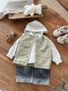 Chaleco para Niños Otoño Nuevo Estilo Estampado de Dibujos Animados para Niños Top sin Mangas Ropa Exterior Delgada Versátil Clase A
