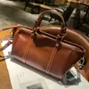 Bolso de mensajero retro para mujer de primera capa de piel de vaca, piel genuina, piel curtida vegetal, portátil, piel de pasta de árbol, piel suave pulida, transmisión en vivo 837