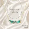 Joyería Transfronteriza Europea y Americana Collar Grande de Perlas con Forma Especial Hebilla Ot para Mujer Playa Simple Trendy Colorido Turquesa