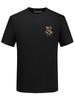 Estação Europeia 2026 Nova Roupa Masculina Camiseta Básica Forrada com Lã Urso com Strass Manga Curta Masculina Outono e Inverno Quente Simples Tendência