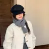 Bufanda de Lana Suave y Color Suave Estilo Coreano para Estudiantes en Invierno con Tecnología Heattech y Reducción de Edad Bufanda Tejida de Color Puro Protección para el Cuello Otoño e Invierno
