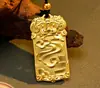 Colgante de Oro Arena de Vietnam para Hombres y Mujeres Seguro y Unisex Marca Xiangyun Collar de Pareja Método Antiguo Cuadrado Simple Colgante de Marca Joyería