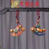 Cavalo de Madeira Arco-Íris Sino Acessório Chaveiro Pingente Yiming Xianyuan Cavalo do Zodíaco de Madeira Corrente de Celular Pingente de Bolsa Ornamento