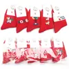 Calcetines de Algodón de Año Nuevo Clase A) Calcetines Infantiles de Ratón de Seis Dedos para Otoño e Invierno, Calcetines para Bebés Niños y Niñas, Calcetines Rojos, Calcetines de Longitud Media para Niños Mayores