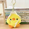 Lindo Bufanda Azul Marino Pato Peluche Colgante Llavero Decoración para Bolso de Pareja Muñeca Juguete Pequeño Juguete de Peluche