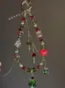 Estilo Navideño Lazo Fantasía Súper Hada Cadena para Teléfono Móvil Colgante Exquisito Hecho a Mano con Cuentas Llavero Bolso Colgante Arcoíris
