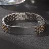 Famosa pulsera de acero inoxidable con correa L2L4, correa de acero original para hombres y mujeres, pulsera con correa de temperamento de acero inoxidable sólido.