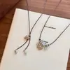 Collar Colgante Pequeño Caballo de Madera Retro Cadena Larga para Suéter de Mujer Nuevo Otoño Invierno Accesorios del Año Zodiacal