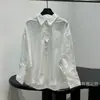 CE "Shenzhen Nanyou" Bordado Hueco Algodón Puro Manga Larga Mangas Murciélago Rejuvenecedor Versátil Estilo Old Money Holgado