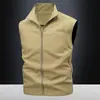 Colete Casual Personalizado para Homens de Primavera e Outono, Colete para Trabalho ao Ar Livre, Montanhismo, Homens Jovens e de Meia-Idade, Gola Alta, Respirável, Secagem Rápida, Multicor