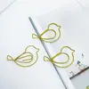 Nuevo clip para papel de pájaro dorado clip para papel creativo fabricantes al por mayor clip para papel de animal pin de oficina lindo
