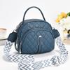 [Bolsa feminina Daifa] 2025 Novo estilo Diamante Preto Alça larga de ombro Pequena bolsa redonda Bolsa feminina de ombro transversal Bolsa feminina para deslocamento