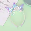 Innovador Aro para el Cabello de Princesa Coreana con Corona Lentejuelas Lindas Aro para el Cabello de Fiesta de Cumpleaños Tarjeta para el Cabello