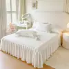 Serie de Conjunto de Tres Piezas Falda de Cama Estilo Princesa Algodón 100% Algodón Lavado Ribete de Encaje Modelo Nuevo 2026 - Manlina