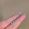 Pendientes de botón con diseño pequeño y exquisito de aguja de plata esterlina S925 para mujer, de nicho de alta calidad, con perforación de oreja sin púas y hueso de oreja.