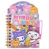 Lindo Cuaderno de Pegatinas para Tablero Perforado Sanrio para Estudiantes DIY Puzzle Divisor Cuaderno Creativo de Pegatinas de Moda