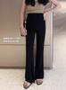 Pantalones de Punto Acampanados de Maternidad, Tallas Grandes, No Constrictivos, Leggings de Primavera y Otoño, Tallas Grandes, Pantalones Casuales Caídos Postparto