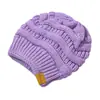 Gorro de Invierno Tejido Transfronterizo para Mujer, Gorro Beanie con Etiqueta, Gorro para Cola de Caballo, Gorro de Punto Cálido, Gorro Beanie en Color Verde Militar
