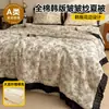 Colcha de Aire Acondicionado de Alta Gama Clase A 100% Algodón, Colcha de Verano de Algodón Puro, Colcha de Verano Individual, Colcha de Verano Delgada con Fibra de Soja, Lavable a Máquina