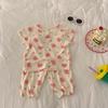 Verano Nuevo Ropa Exterior para Niñas y Niños Traje de Manga Corta Bebé Verano Dos Piezas Pijama Coreano Ropa para el Hogar