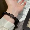 Pulseira de Obsidiana Natural, Pulseira com Design de Nicho de Obsidiana Dourada Ice Tea, Pulseira Caixa Mágica, Toque de Luxo Leve e de Alta Qualidade