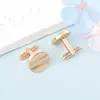 Aliexpress Amazon Novos Punhos de Camisa Masculina Listrados Xadrez Redondos Moda Business