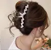 Estilo Novo de Verão Plissado Fashionável High-End Presilha de Laço Grampo de Cabelo Doce Presilha de Tubarão Acessórios de Cabelo na Parte de Trás da Cabeça Promoção Especial
