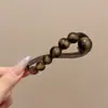 Elegante Pinza para el Cabello para Mujer, Pinza Retorcida de Alta Gama para la Parte Posterior de la Cabeza, Pasador Floral, Accesorio para el Cabello, Pinza de Pato, Pasador