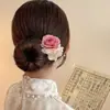Estilo Nacional Madera Elegante Pasador Estilo Antiguo Hanfu Pasador Jardín de Osmanthus Gardenia Flor de Ciruelo Disco de Mariposa Adorno para el Cabello Borla Lateral
