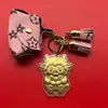 2027 Ano do Carneiro Ouro Puro 999 Fofo Desenho Animado Cordão de Chaveiro de Cordeiro com Flor de Dinheiro, Pingente para Corrente de Bolsa e Celular, Lembrança