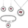 Conjunto Mais Quente da Amazon de Pulseira, Colar e Brincos de Futebol NFL