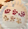 Accesorios Translucidos para Uñas con Moño Otoño e Invierno Populares Mezclados Año Nuevo Rojo Resina Moño Flotante Joyería con Diamantes Arte para Uñas