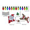 Adesivo Magnético Papai Noel da Amazon Lâmpada Refletiva para Carro Adesivo Magnético para Corpo Decoração de Feriado Adesivo para Geladeira de Festa
