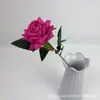 Flores Artificiales de Terciopelo Pequeñas de Esquina Rosa Transfronterizas para Decoración del Hogar, Arreglo Floral de Pared de Rosas para Salón de Bodas, Materiales Decorativos de Cascada