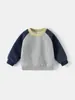 Sudadera Exterior para Niños con Bloques de Color, Top Sencillo, Versátil para Primavera, Nuevo Estilo en Ropa Infantil, Chaqueta para Niños Pequeños, Venta al por Mayor de Primavera
